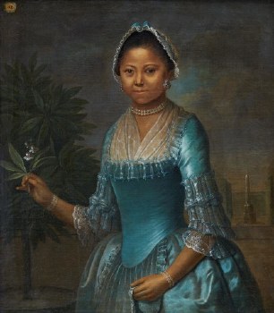 Schultz: Portrait of a Lady Holding an Orange Blossom