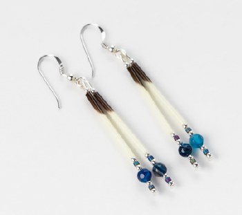 Sharon Kiyoshk-Burritt: Porcupine Quill Earrings