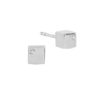 Julie Bégin: Silver Cube Stud Earrings