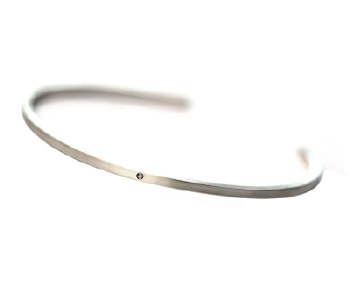Julie Bégin: Silver Cuff Bracelet with Diamond