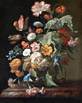 Ruysch: Still -Life With Flowers Print
