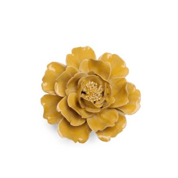 Chive: Burnt Yellow Rose Ceramic Flower