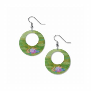 David Howell: Monet Giverny Water Landscape Earrings