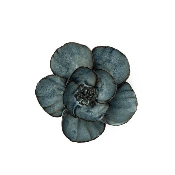 Chive: Navy Poppy Ceramic Flower