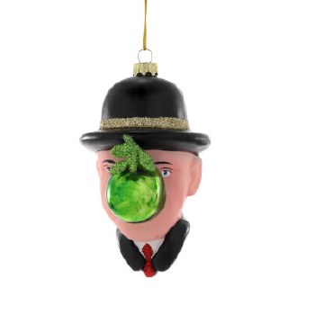 Cody Foster: Glass Ornament - Magritte Son of Man