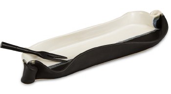 Hilborn Black and White Olive Dish