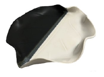 Hilborn Black + White Leaf Plate