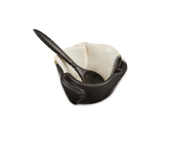 Hilborn Pottery: Black + White Tiny Pot