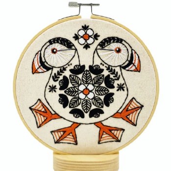 Hook Line & Tinker: Puffin Complete Embroidery Kit