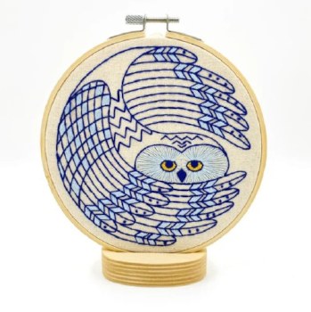 Hook Line & Tinker: Snowy Owl Complete Embroidery Kit