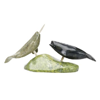 Killiktee: Whale and Norwhal, 2022, Sculpture