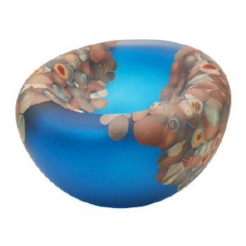 Kingston Glass Studio: Jelly Bowl - Aqua Wood