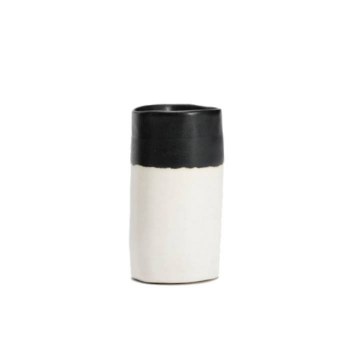 Jennifer Graham: White Bud Vase Dipped Black