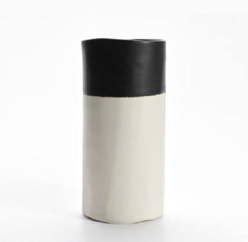 Jennifer Graham: White Vase Dipped Black