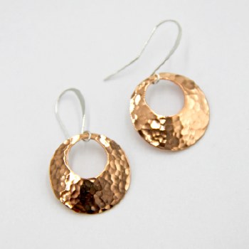 Lynda Carr: Open Circle Earrings - Copper