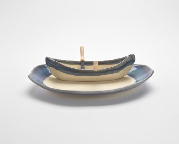 Maxwell Pottery: Canoe on a Lake Dip Set