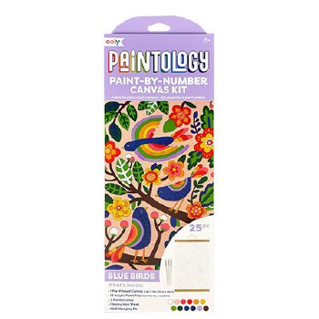 ooly: Paintology Blue Birds Paint-By-Numbers Kit