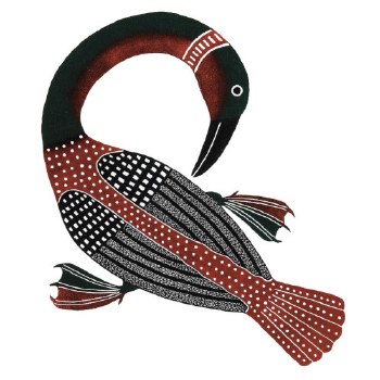 Ashevak: Preening Loon Print