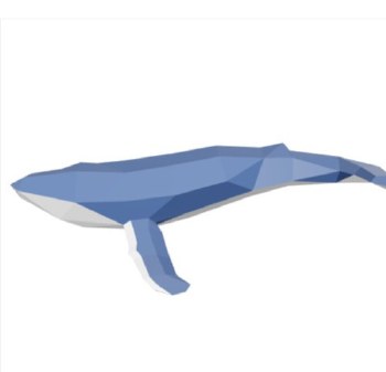 Poly Papercraft: Whale 3D Papercraft kit