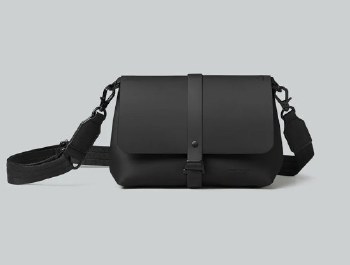 Gaston Luga: Black Splash Crossbody Bag