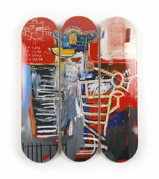 Jean-Michel Basquiat x The Skateroom: La Hara, 1981 Triptych