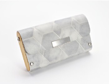 Sol Designs: Mod Grey Hex Clutch Purse