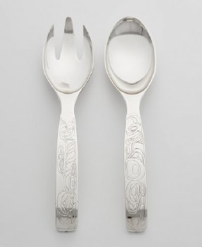 Terry Starr: Eagle Whale Silver Serve Set