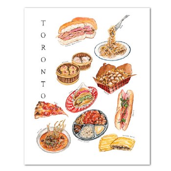 Tonton Art: Toronto Food Collection Print