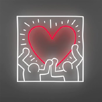 Keith Haring: Neon Radiant Heart
