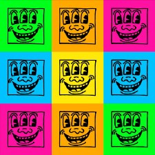Keith Haring: Three-Eyed Faces Sticker Sheet