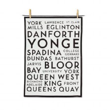 Toronto Streets Tea Towel