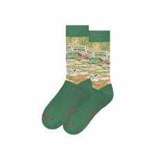 Monet: Bridge over a Pond of Water Lilies Socks - Large