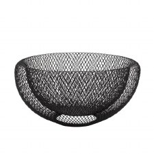 Black Double Wall Wire Mesh Metal Bowl