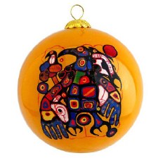 Norval Morrisseau: Man Changes into Thunderbird Glass Ornament