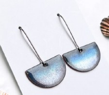 Aflame Creations: Atlantic Horizon Half-Moon Earrings