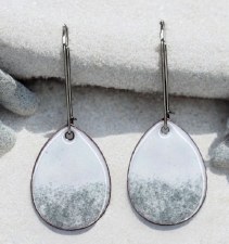 Aflame Creations: Ocean Stone Teardrop Earrings