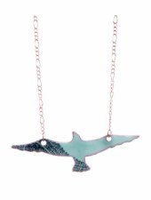 Aflame Creations: Aqua Seagull Necklace