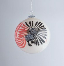 Ashevak: The Enchanted Owl Glass Ornament