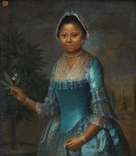 Schultz: Portrait of a Lady Holding an Orange Blossom