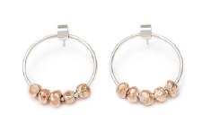 Claudine Moncion: Melt 5 Bead Circle Earrings