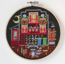 Diana Watters Handmade: Alley raccoon modern counted beginner cross stitch kit