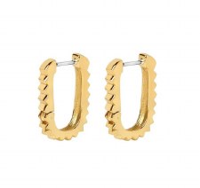 Bambu: Quinn Gold Rectangular Hoop Earrings