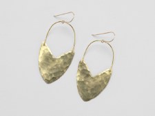 Enarmoured: Tulip shield Earrings - Brass Large