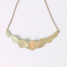 Enarmoured: Brass Wave Collar Necklace