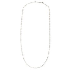 jj + rr - 4 in 1 Necklace - Silver - Rounded Glass Pink Opal Beads