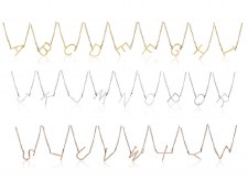 JJ + RR: Asymmetrical Initial Necklace F