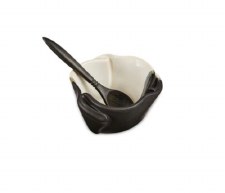 Hilborn Pottery: Black + White Tiny Pot