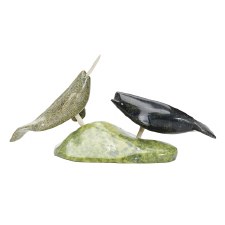 Killiktee: Whale and Norwhal, 2022, Sculpture