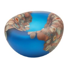 Kingston Glass Studio: Jelly Bowl - Aqua Wood