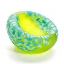 Kingston Glass Studio: Jelly Bowl - Lime & Blue